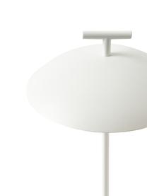 Prenosná dizajnová stolová LED lampa Mini Geen-A, Kov s práškovým náterom, Biela, Ø 20 x V 36 cm