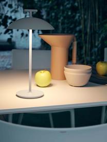 Lampada da tavolo portatile a LED Mini Geen-A, luce regolabile, Metallo verniciato a polvere, Bianco, Ø 20 x Alt. 36 cm