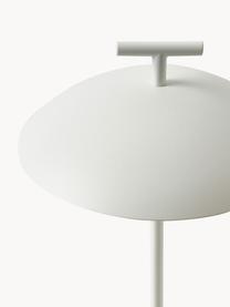 Lampada da tavolo portatile a LED Mini Geen-A, luce regolabile, Metallo verniciato a polvere, Bianco, Ø 20 x Alt. 36 cm