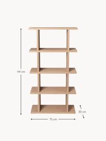 Holz-Regal Kona, Mitteldichte Spanplatte mit Eichenholzfurnier, lackiert

Dieses Produkt wird aus nachhaltig gewonnenem, FSC®-zertifiziertem Holz gefertigt., Eichenholz, hell lackiert, B 75 x H 141 cm