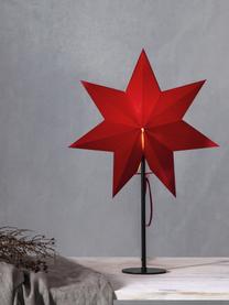 Leuchtstern Mixa, Fuß: Metall, Rot, Schwarz, B 34 x H 50 cm