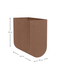 Caja artesanal Curved, Funda: 100% algodón, Estructura: cartón, Marrón, An 20 x Al 39 cm