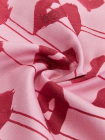 Designové povlaky na polštáře z bavlněného saténu Kacy, 2 ks, Růžová, červená, Š 40 cm, D 80 cm