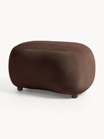 Hocker Alba, Bezug: 97 % Polyester, 3% Nylon , Webstoff Dunkelbraun, B 70 x H 42 cm, gebogen links