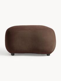 Hocker Alba, Bezug: 97 % Polyester, 3% Nylon , Webstoff Dunkelbraun, B 70 x H 42 cm, gebogen links