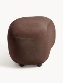 Hocker Alba, Bezug: 97 % Polyester, 3% Nylon , Webstoff Dunkelbraun, B 70 x H 42 cm, gebogen links