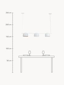 Große Pendelleuchte Joel, Lampenschirm: Metall, pulverbeschichtet, Baldachin: Metall, pulverbeschichtet, Weiß, B 127 x H 15 cm