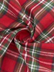 Federa arredo con motivo scozzese rosso e verde Tartan, 100% cotone, Rosso, verde scuro, Larg. 45 x Lung. 45 cm