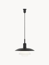 Hanglamp PH 5/5, Lampenkap: opaalglas, gepoedercoat a, Zwart, wit, Ø 50 x H 43 cm