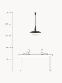 Hanglamp PH 5/5, Lampenkap: opaalglas, gepoedercoat a, Zwart, wit, Ø 50 x H 43 cm