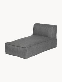 Chaise longue d'extérieur Grow, Tissu gris foncé, larg. 75 x prof. 145 cm