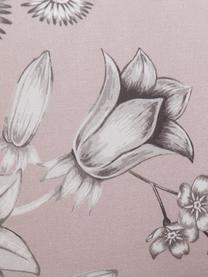 Parure copripiumino in cotone Field, Cotone, Fronte: rosa cipria, grigio, bianco Retro: bianco, 250 x 200 cm