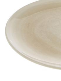 Platos llanos artesanales Pure, 6 uds., Cerámica, Beige, blanco, Ø 26 cm