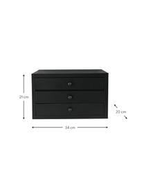 Bureau organizer Astra in zwart, Gelakt metaal, Zwart, B 34 x H 21 cm