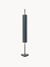 Grosse dimmbare LED-Tischlampe Emi, Aluminium, beschichtet, Graublau, Schwarz, B 20 x H 114 cm