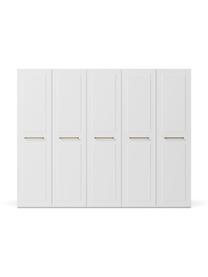 Armadio componibile con ante battenti Charlotte, larg. 250 cm, in diverse varianti, Bianco, Interno Classic, larg. 250 x alt. 200 cm