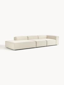 Modulaire XL chaise longue Lennon, Bekleding: 100% polyester De slijtva, Frame: massief grenenhout, multi, Poten: kunststof Dit product is , Geweven stof gebroken wit, B 357 x D 119 cm, rugleuning links