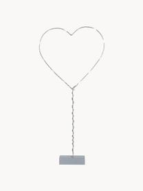 LED lichtobject Heart, batterij-aangedreven, Grijs, B 20 x H 43 cm