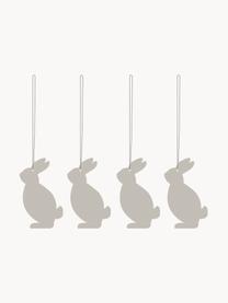 Paashangers Hare, 4 stuks, Gepoedercoat edelstaal, Greige, B 4 x D 6 cm