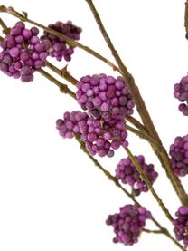 Kunstblume Callicarpa, Kunststoff, Metall, Schaumstoff, Violett, Grün, 15 x 94 cm