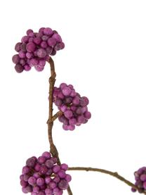 Kunstblume Callicarpa, Kunststoff, Metall, Schaumstoff, Violett, Grün, 15 x 94 cm