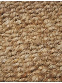 Handgefertigte Jute-Fussmatte Naturals mit Fransen, 100% Jute, Braun, B 45 x L 75 cm