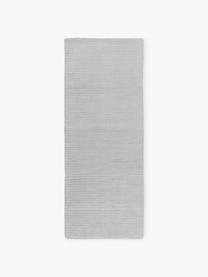 Tapis de couloir moelleux tissé main Wes, 100 % polyester, certifié GRS, Gris clair, larg. 80 x long. 200 cm