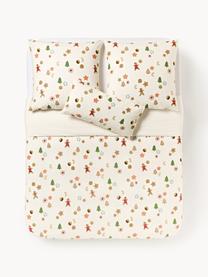 Housse de couette en percale de coton au design Cookies de Kera Till, Blanc cassé, multicolore, larg. 200 x long. 200 cm