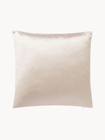 Housse de coussin 45x45 aspect soie Chiarina, 100 % polyester, Blanc, beige, larg. 45 x long. 45 cm