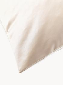 Housse de coussin 45x45 aspect soie Chiarina, 100 % polyester, Blanc, beige, larg. 45 x long. 45 cm