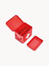 Caja Medizina, Metal recubierto, Rojo, An 23 x Al 16 cm