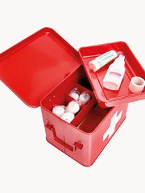 Aufbewahrungsbox Medizina, Metall, beschichtet, Rot, Weiß, B 22 x H 16 cm