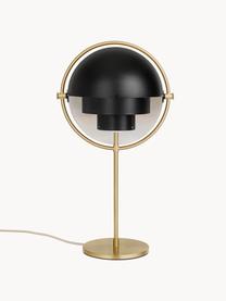 Lámpara de mesa grande regulable Multi-Lite, Aluminio recubierto, Negro mate, dorado mate, Ø 24 x Al 50 cm