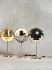 Lámpara de mesa grande regulable Multi-Lite, Aluminio recubierto, Negro mate, dorado mate, Ø 24 x Al 50 cm