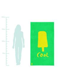 Plážová osuška s motivem zmrzliny a nápisem Popsicle, 100 % egyptská bavlna
Střední gramáž, 420 g/m², Zelená, žlutá, Š 100 cm, D 180 cm