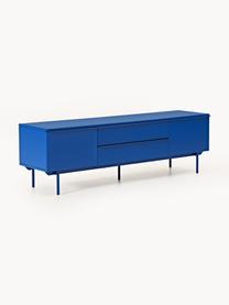 Meuble bas en bois Elona, Bleu roi, larg. 180 x haut. 55 cm