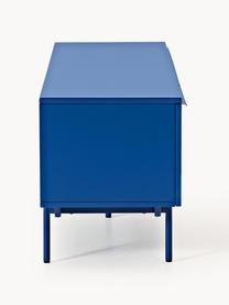 Credenza bassa in legno Elona, Blu elettrico, Larg. 180 x Alt. 55 cm