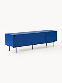 Meuble bas en bois Elona, Bleu roi, larg. 180 x haut. 55 cm