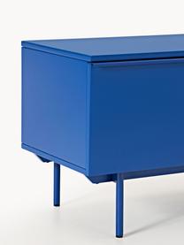 Credenza bassa in legno Elona, Blu elettrico, Larg. 180 x Alt. 55 cm