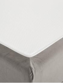 Premium fluwelen boxspring bed Phoebe, Matras: 7-zones-pocketveringkern , Poten: massief gelakt beukenhout, Taupe, 180 x 200 cm