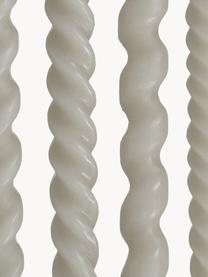 Chandelles Spiral, 4 pièces, Cire, Gris clair, haut. 31 cm
