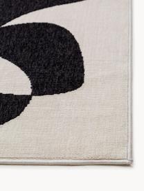 Tapis intérieur-extérieur Taro, 100 % polypropylène, Noir, blanc cassé, larg. 80 x long. 150 cm (taille XS)