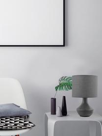 Kleine Tischlampe Rosia, Lampenschirm: Polyester, Grau, Ø 18 x H 26 cm