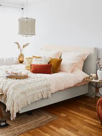 Łóżko kontynentalne premium Eliza, Nogi: lite drewno bukowe, lakie, Beżowy, 200 x 200 cm