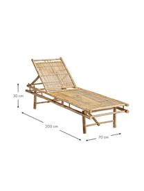 Bambus-Gartenliege Mandisa, Bambus, naturbelassen, Hellbraun, B 200 x H 30 cm