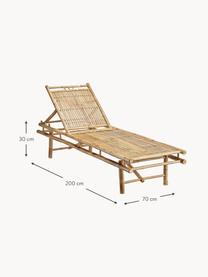 Bambus-Gartenliege Mandisa, Bambus, naturbelassen, Beige, B 200 x H 30 cm