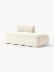 Diván modular en tejido bouclé Sofia, Tapizado: tejido bouclé (100% polié, Estructura: madera de abeto, tablero , Patas: plástico Este producto es, Bouclé blanco Off White, An 159 x F 103 cm, respaldo izquierdo