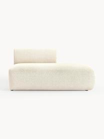 Diván modular en tejido bouclé Sofia, Tapizado: tejido bouclé (100% polié, Estructura: madera de abeto, tablero , Patas: plástico Este producto es, Bouclé blanco Off White, An 159 x F 103 cm, respaldo izquierdo