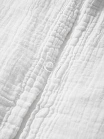 Poszwa na kołdrę z muślinu bawełnianego Odile, Biały, S 135 x D 200 cm