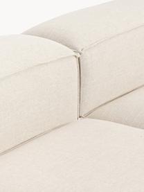 Modulares Sofa Lennon (4-Sitzer) aus Leinen-Mix mit Hocker, Bezug: 50 % Viskose, 25 % Leinen, Gestell: Fichtenholz, Sperrholz, m, Füße: Kunststoff Dieses Produkt, Leinen-Mix Beige, B 329 x T 207 cm